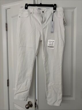 d. jeans White Ankle Slim Crop Jeans